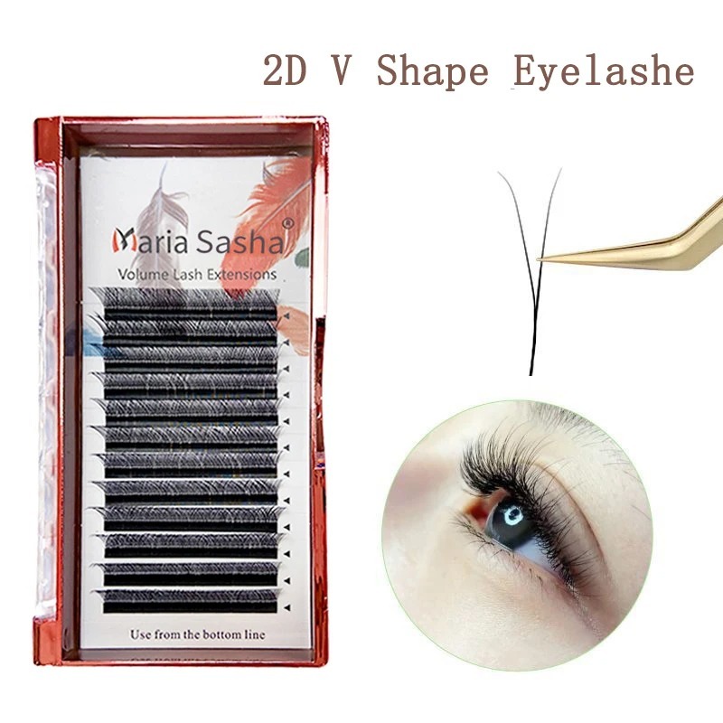 Eyelash Extension For Asian Eyes - MARIA Cílios 2D em Formato Y,